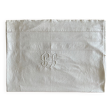 Old linen / cotton sheet. embroidered