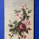 Oil on canvas with vintage roses