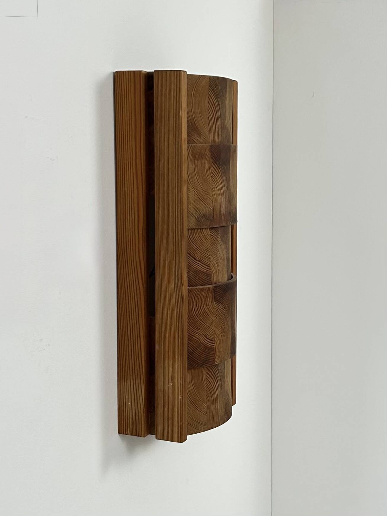 Vintage XL wall light, pin, suede, 1970