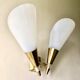Double cone wall lamp plexiglas 1950