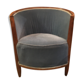 Tonneau Chair, Art-Deco, Dlg Paul Follot, circa 1925