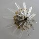 Stilkronen Mid-Century Modern Italian Crystal and Brass Wall Lamp, 1975