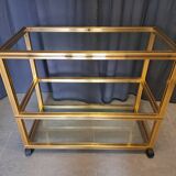Pierre Vandel serving trolley in gold aluminum