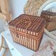 Vintage wicker suitcase
