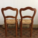 Set of 2 Baumann straw chairs