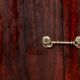 Danish bar cabinet on wheels in rosewood and brass by Jorgen Clausen