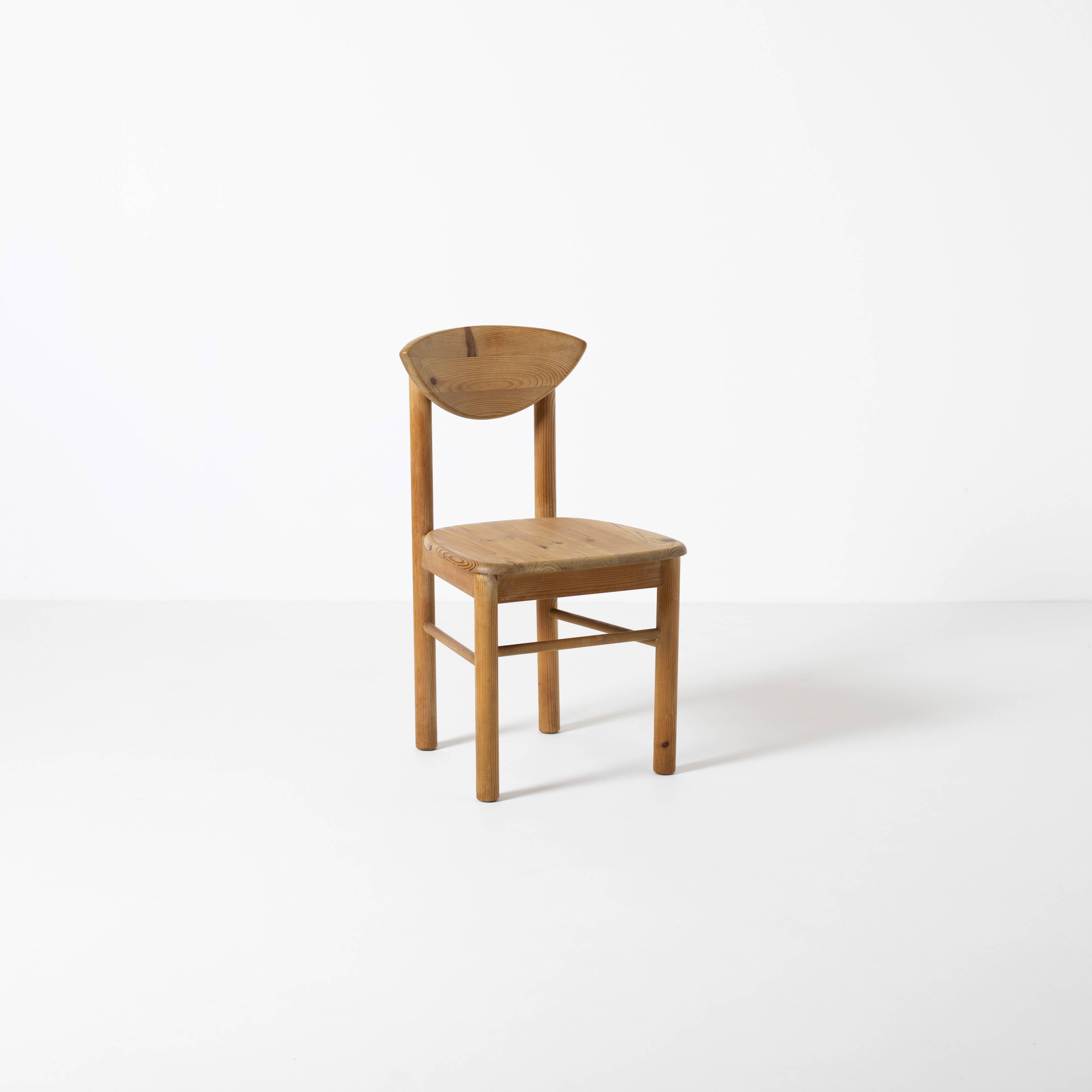 Set of 4 pine dining chairs attributed to Rainer Daumiller, Denmark, 1970s