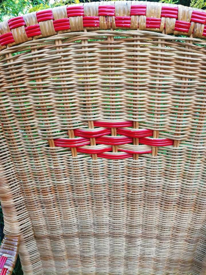 Armchair rattan years 50