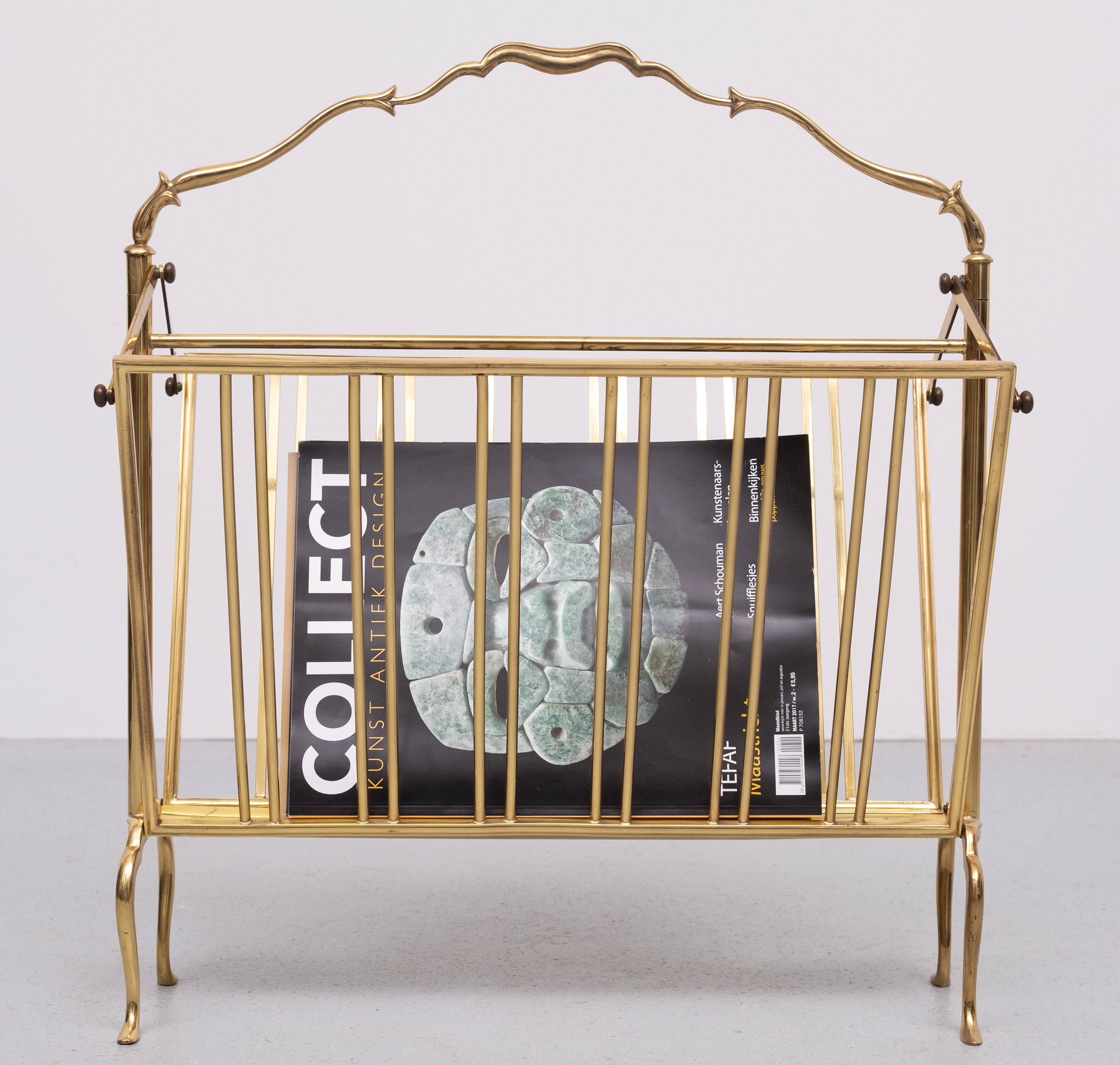 Brass Magazine holder Maison Baguès 1950s France