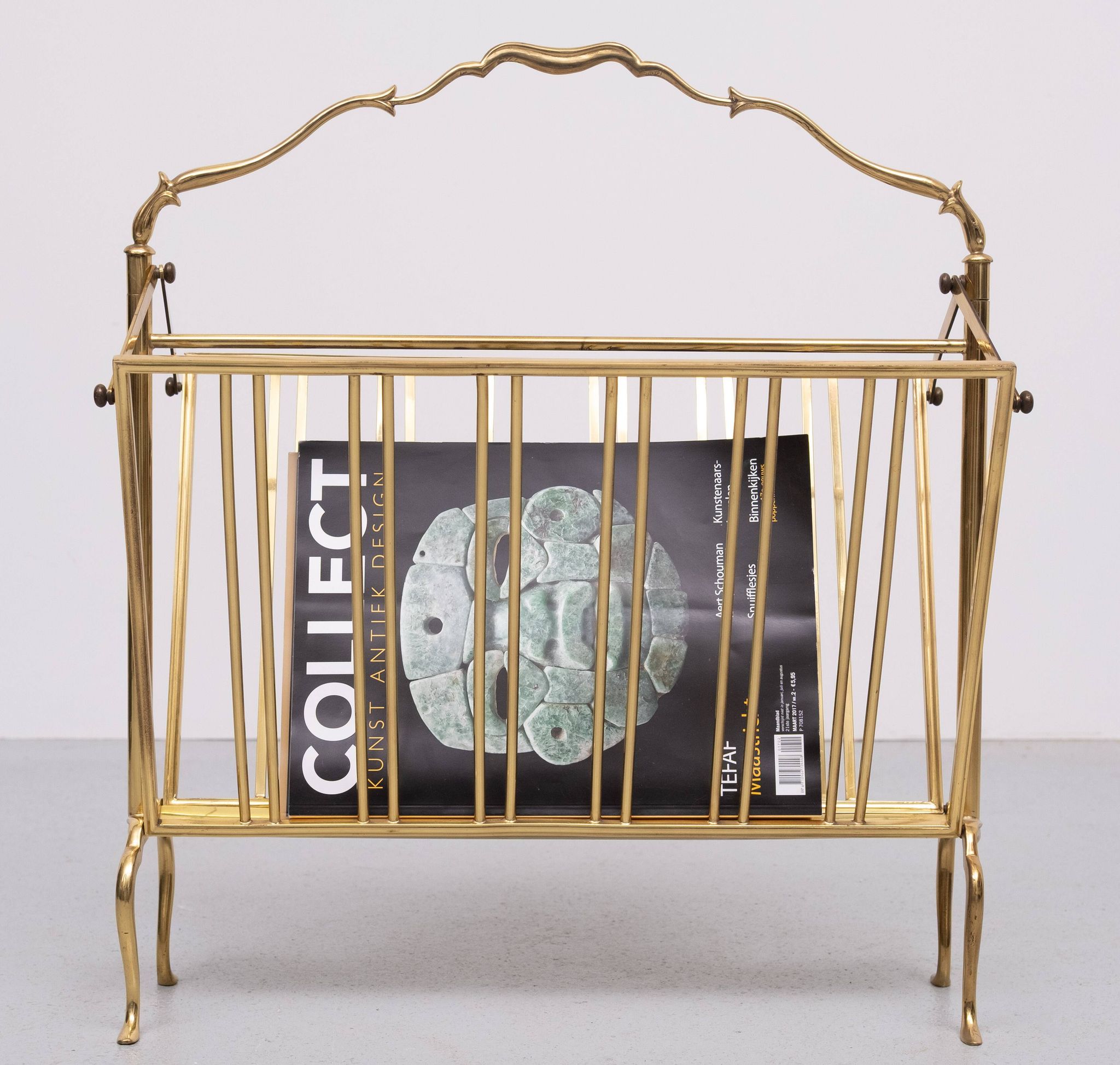Brass Magazine holder Maison Baguès 1950s France