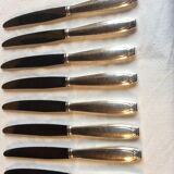 Art Deco silver metal knives