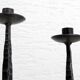 Brutalist cast iron candle holder 1950