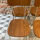 Set of 4 chairs formica imitation wood
