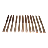 12 silver metal knives