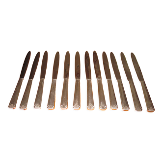 12 silver metal knives