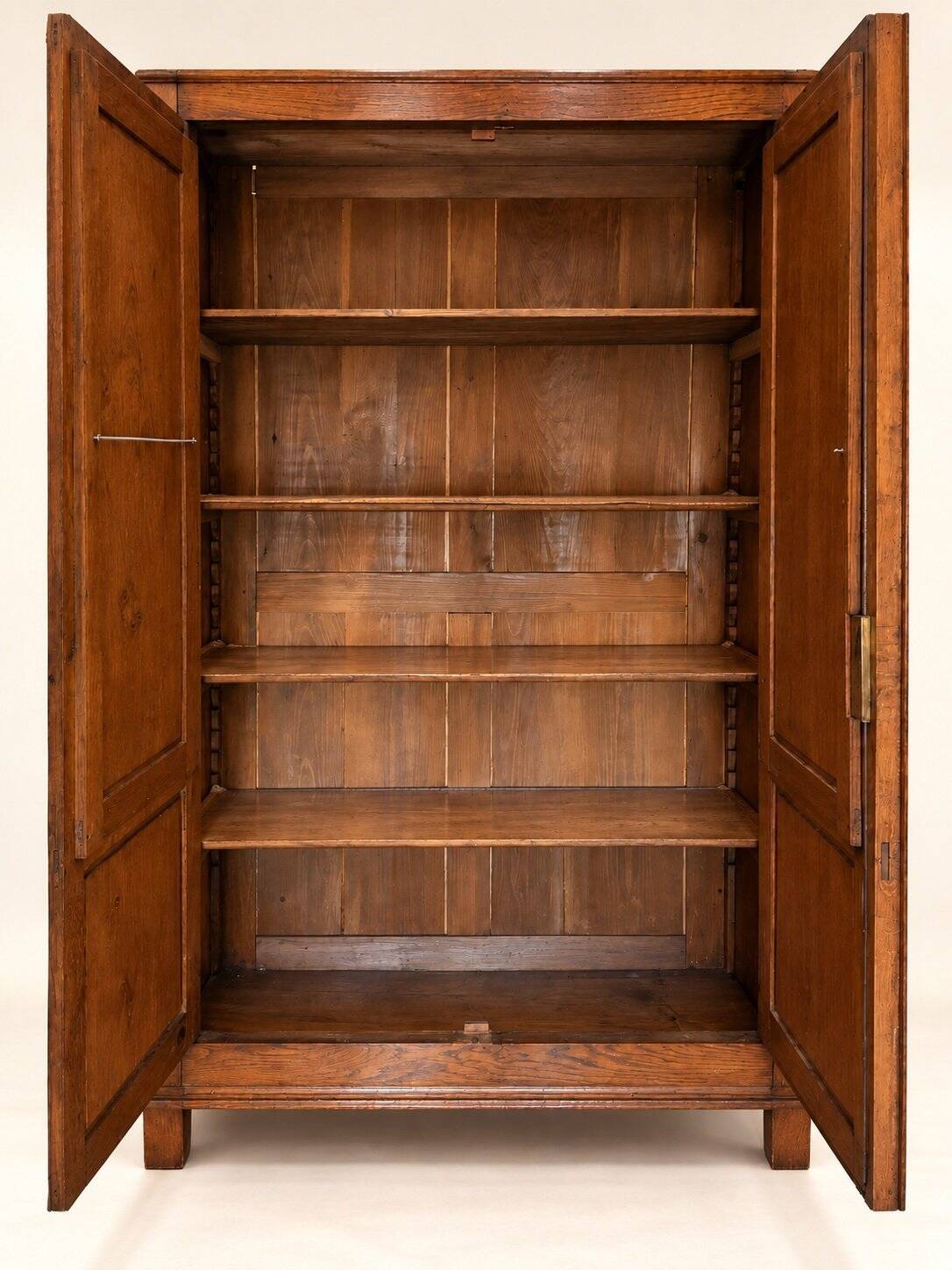 Two-door wardrobe – Art Nouveau – Solid oak – Bevelled mirrors