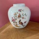 vintage vase Burleigh Ironstone Birds of paradise