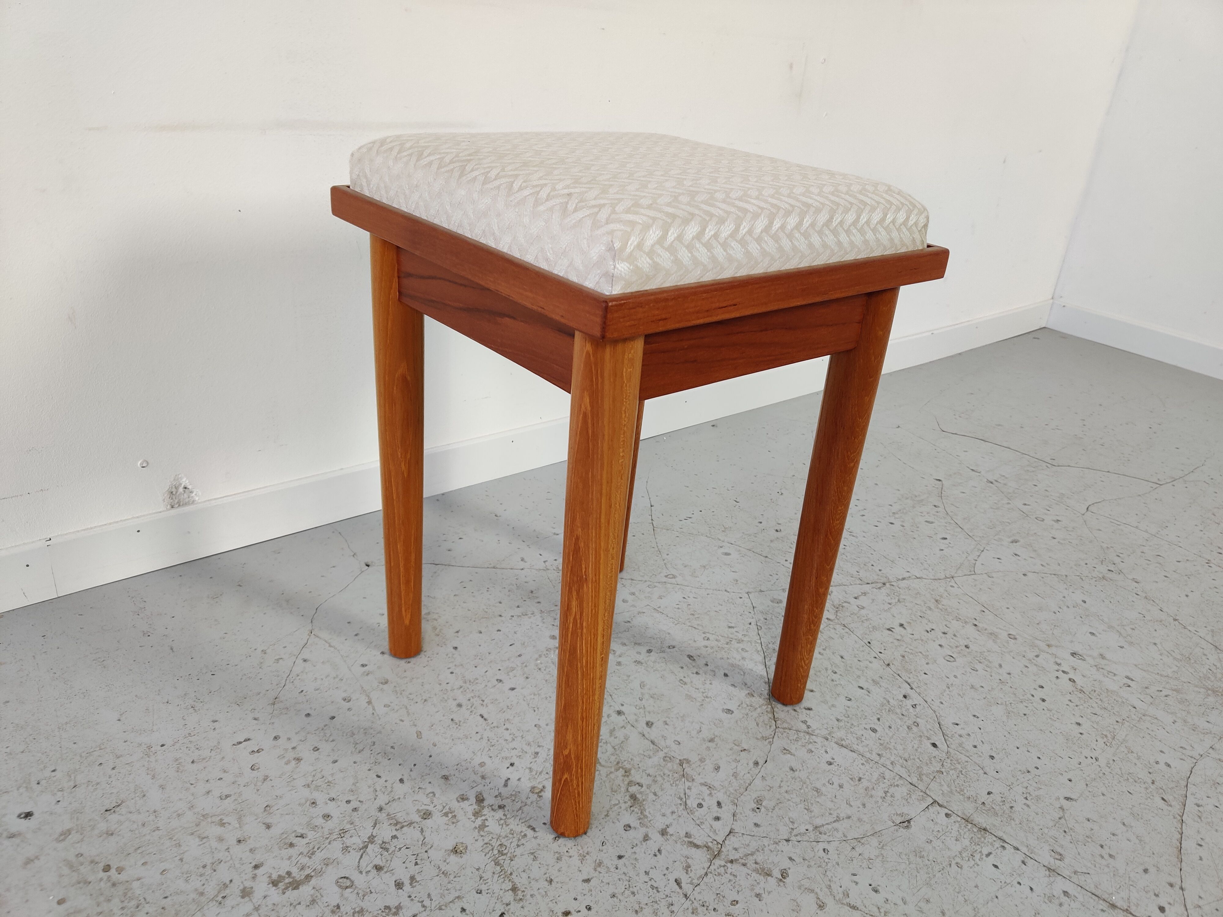 Scandinavian teak stool, 70s
