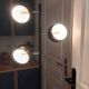 Vintage chrome floor lamp with adjustable ball spots.