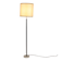 Vintage floor lamp in marble, metal, and fabric, designed in the 1950s-1960s.