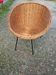 Vintage rattan basket chair