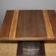 Art Deco period pedestal table in oak and nickel-plated bronze circa 1930