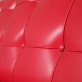 Red leatherette sofa, 1970s