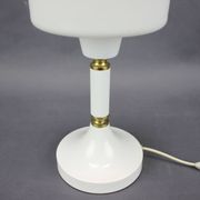 Lampe de Table en Verre Opalin et Laiton Drukov Brno, Tchécoslovaquie, 1970s