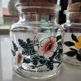 3 glass jars cork stopper