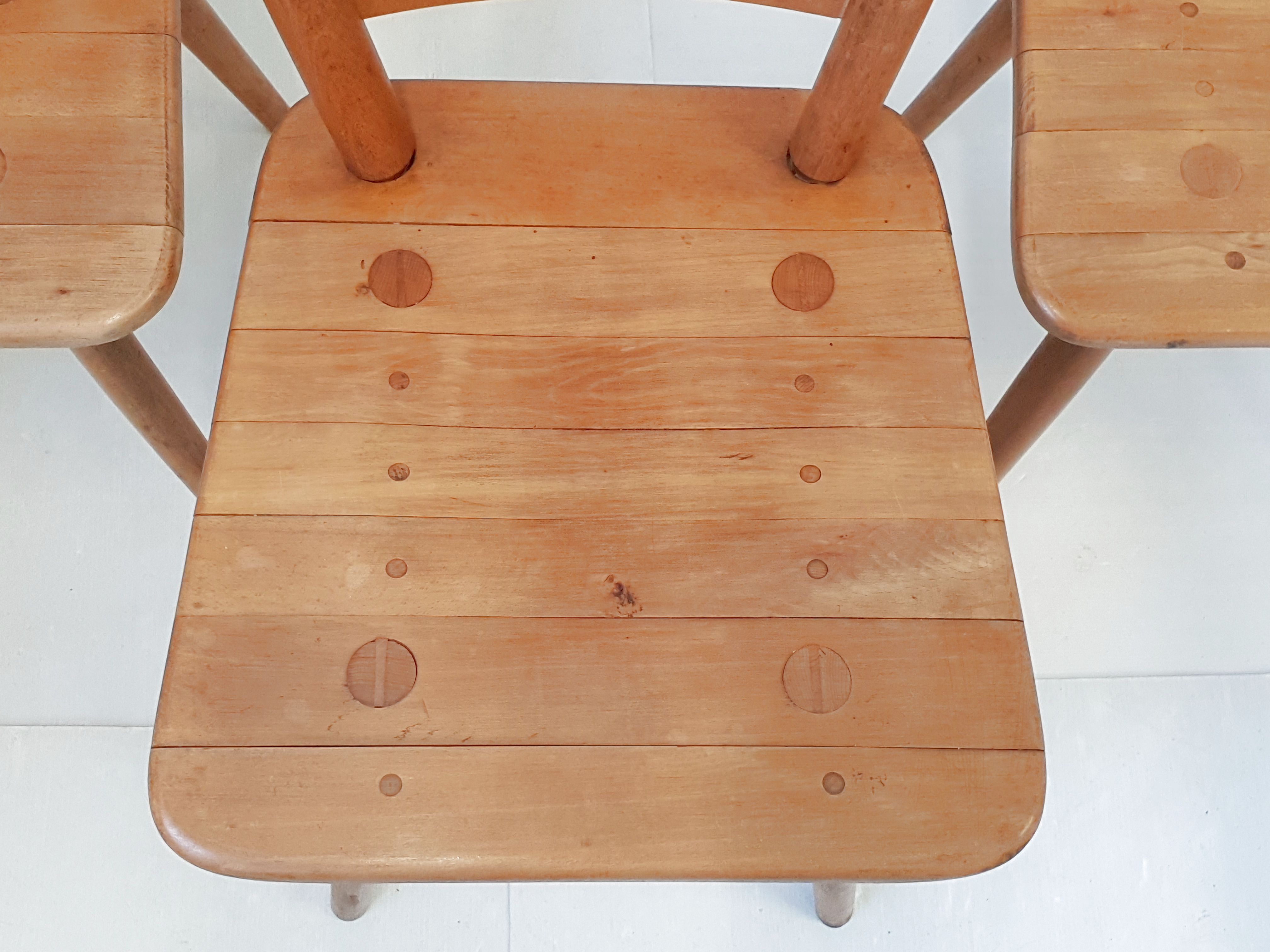Suite de 3 chaises de Adolf Schneck 1940 vintage