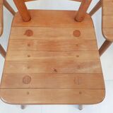 Suite de 3 chaises de Adolf Schneck 1940 vintage