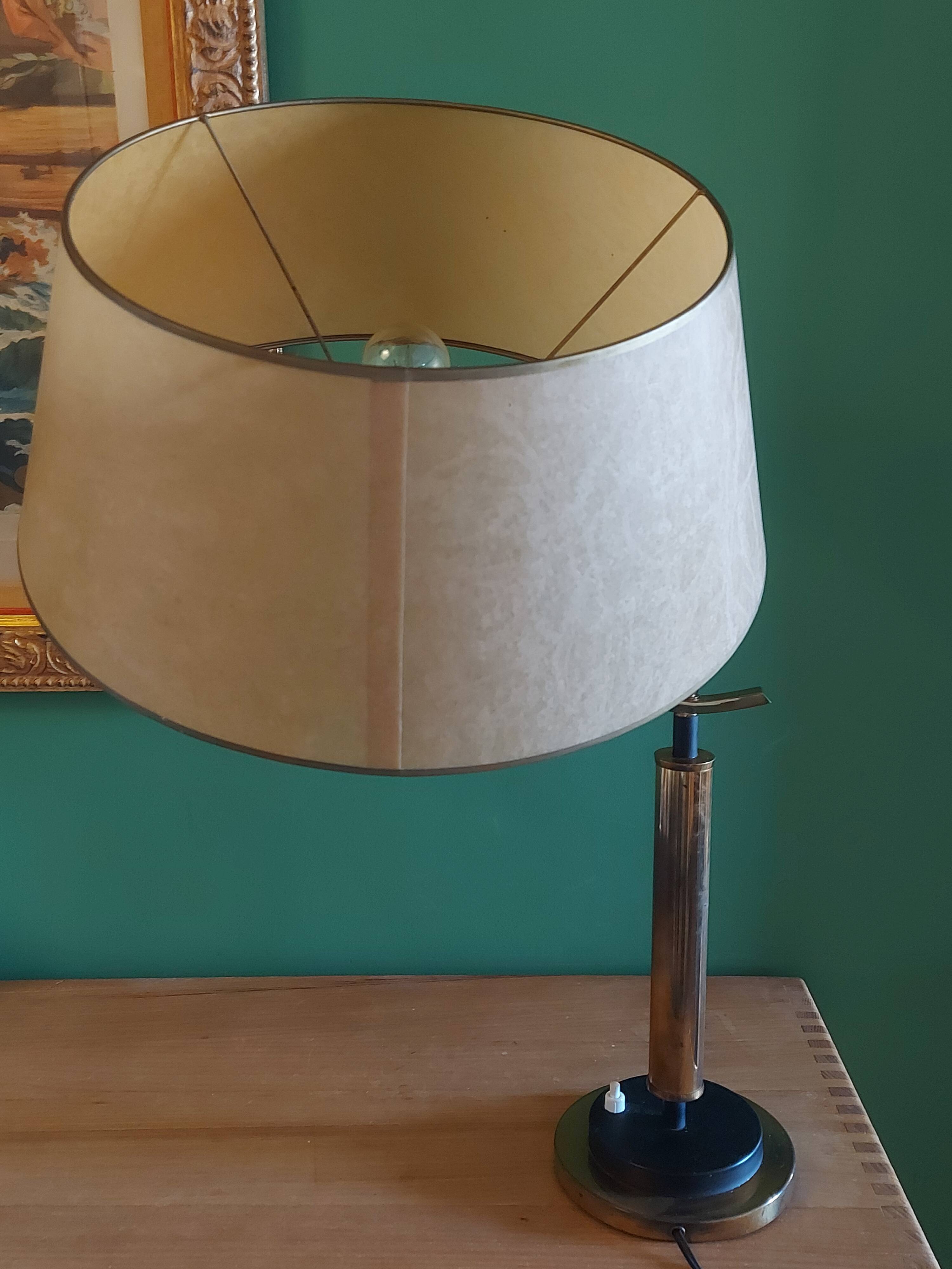 Brass lamp 30's Jules Leleu