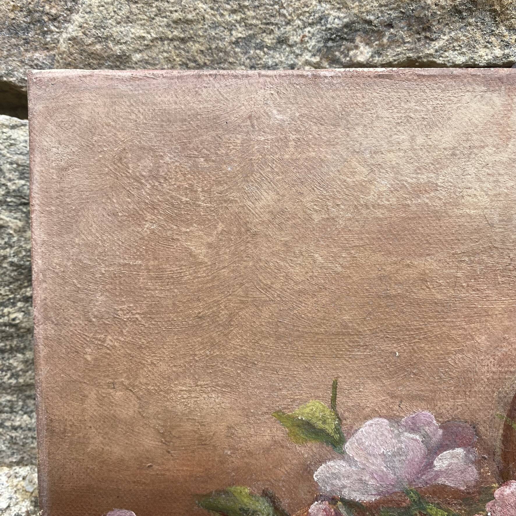 Painting bouquet, canvas on frame flowers 27X19.5