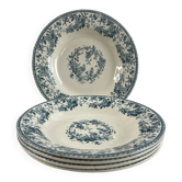 5 deep plates ironstone gien