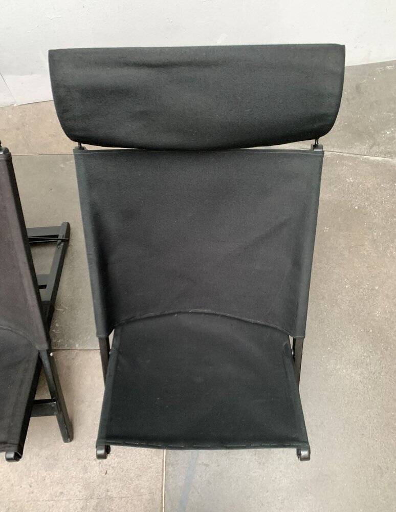 Set of minimalist postmodern folding chairs model Hestra by Tord Björklund for Ikea, 1980s.