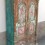 Ancienne armoire en bois - 2 portes et 1 tiroir