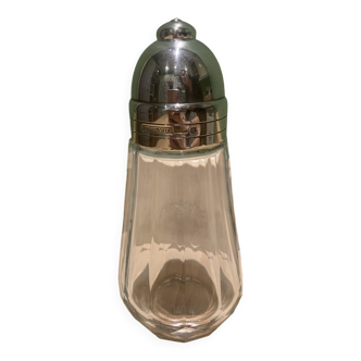 Christofle Megève glass and metal shaker
