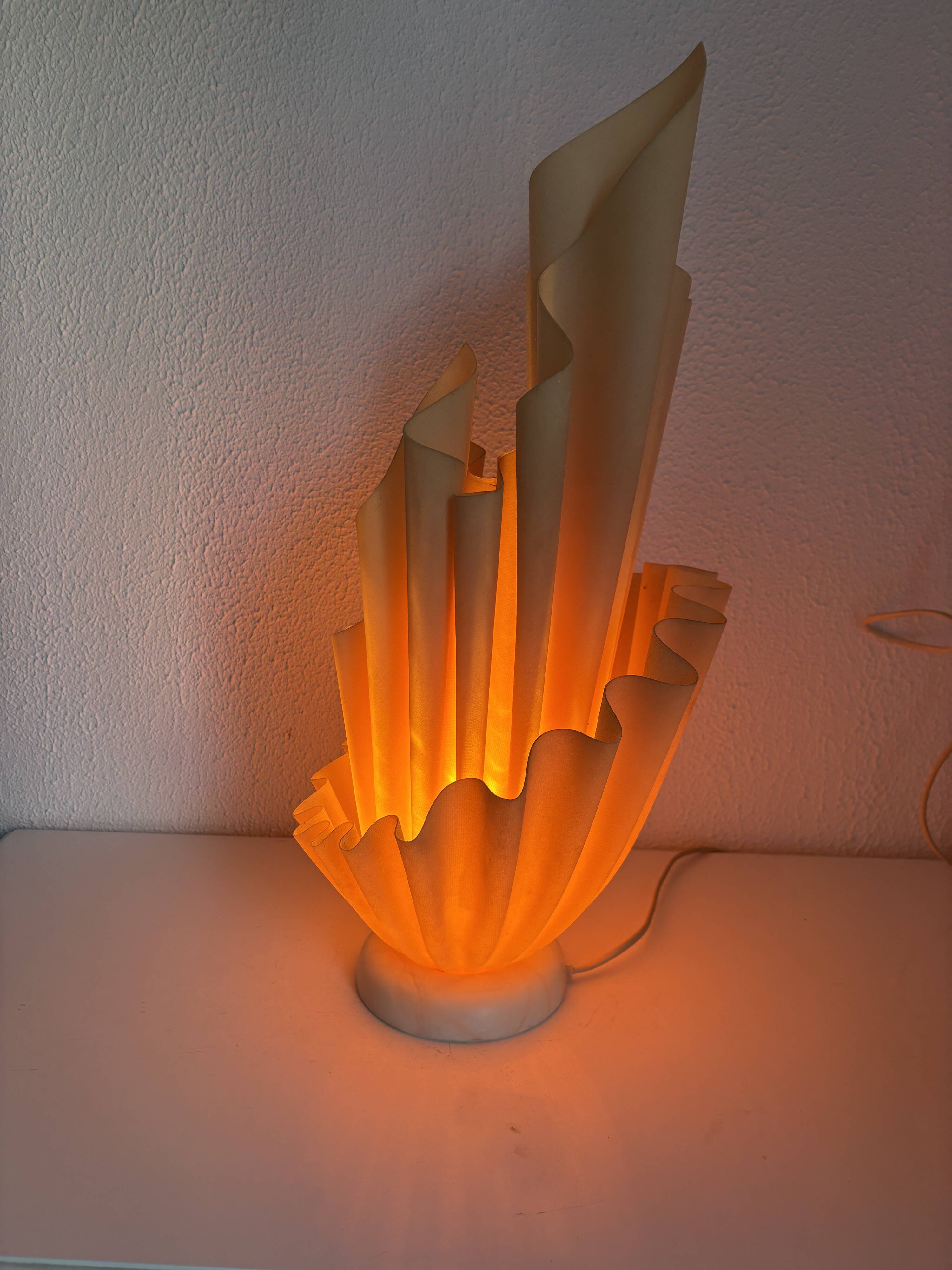 Lampe vintage 1970 Georgia Jacob modèle Corolle - 51 cm