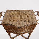 Bedside table tavailleuse wicker vintage
