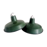 Pair of industrial suspensions in enamelled sheet metal