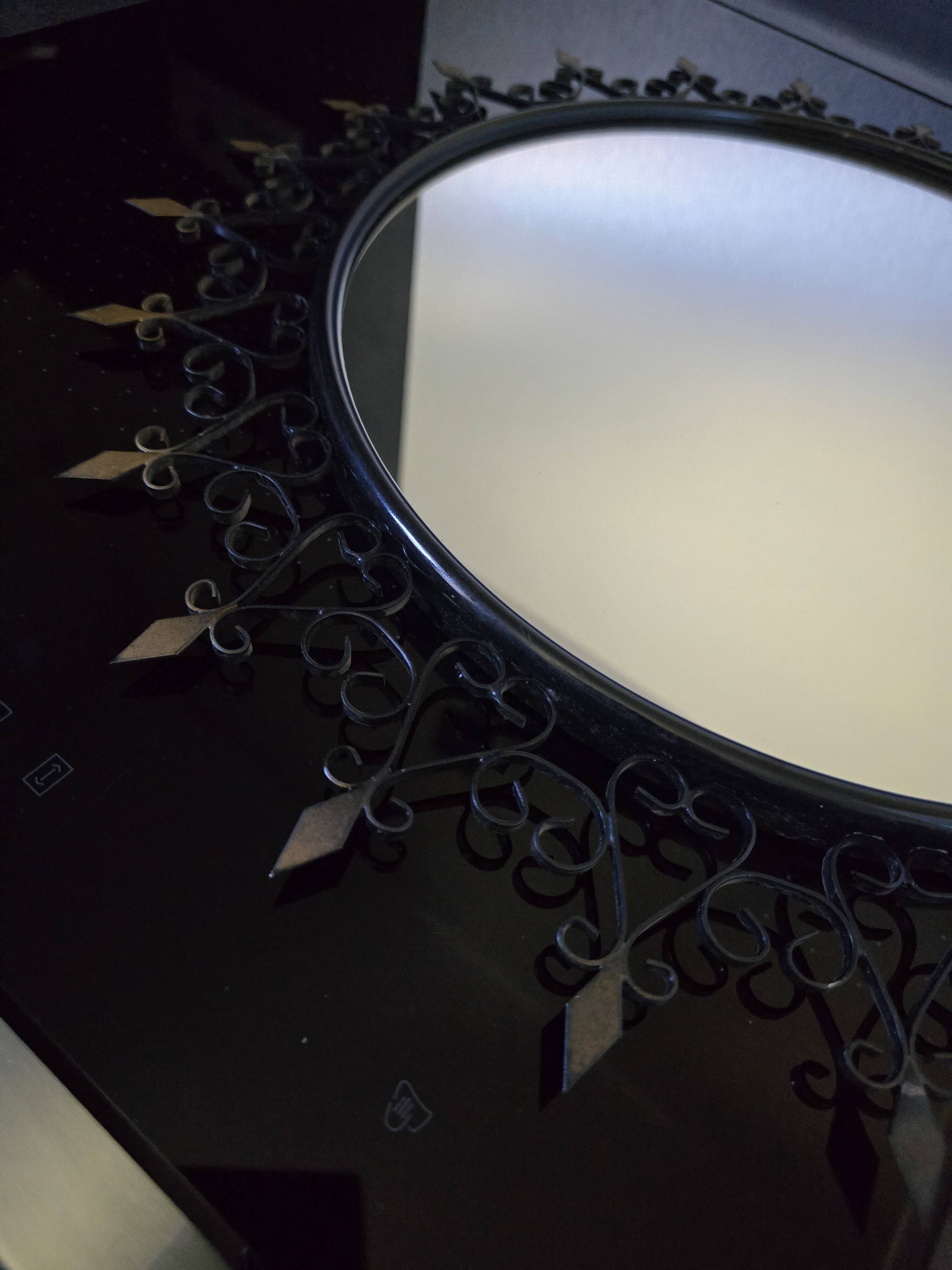 Authentic Sun Mirror Chaty Vallauris – Wrought Iron – 1950s/60s Era