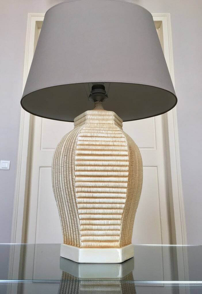 Vintage Living Room Lamp Base - Ceramic Earthenware Decoration 1970 -1980