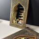 Vintage trio of mirrors in Moroccan style — embossed brass · moucharabieh arch