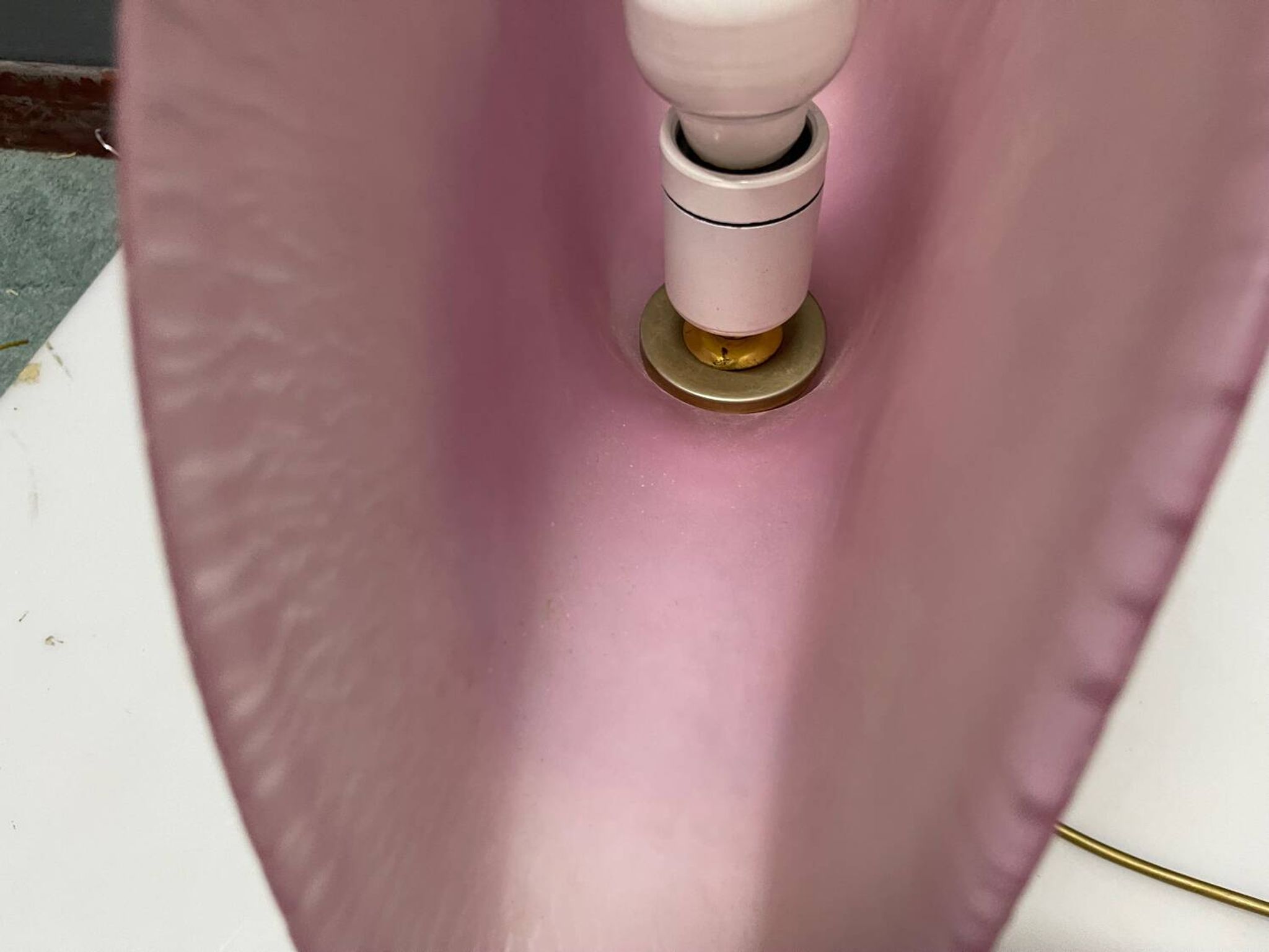 Lampe de table en verre de Murano rose des années 1980