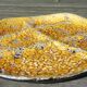 Aperitif dish / empty pocket 6 compartments in glazed ceramic yellow Emaux savoyard fat lava