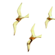 Set of 3 brass gulls birds | 15 - 20 -25 cm