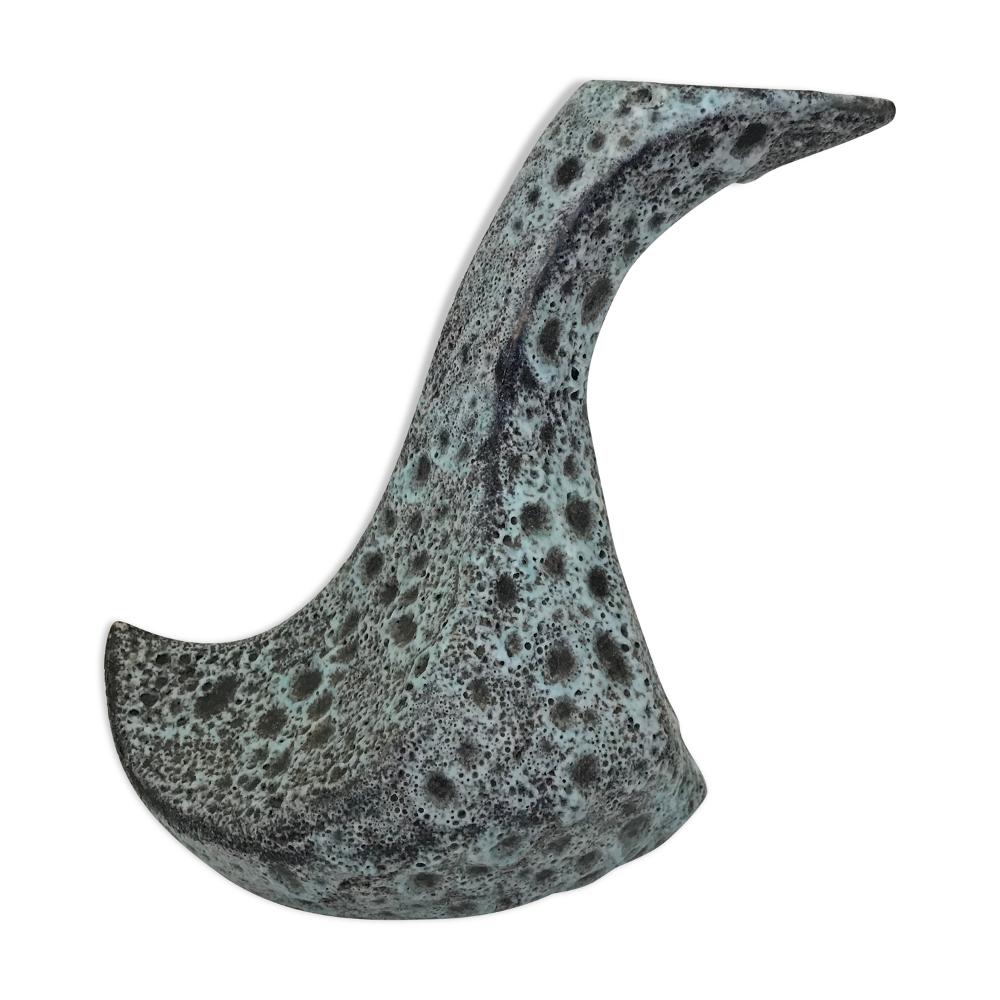 Zoomorphic duck or goose vase signed "Bruno Sarlat"