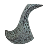 Zoomorphic duck or goose vase signed "Bruno Sarlat"