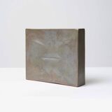 Unique square ceramic vase, Czechoslovakia, 1960s