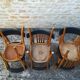 12 mismatched bistro chairs